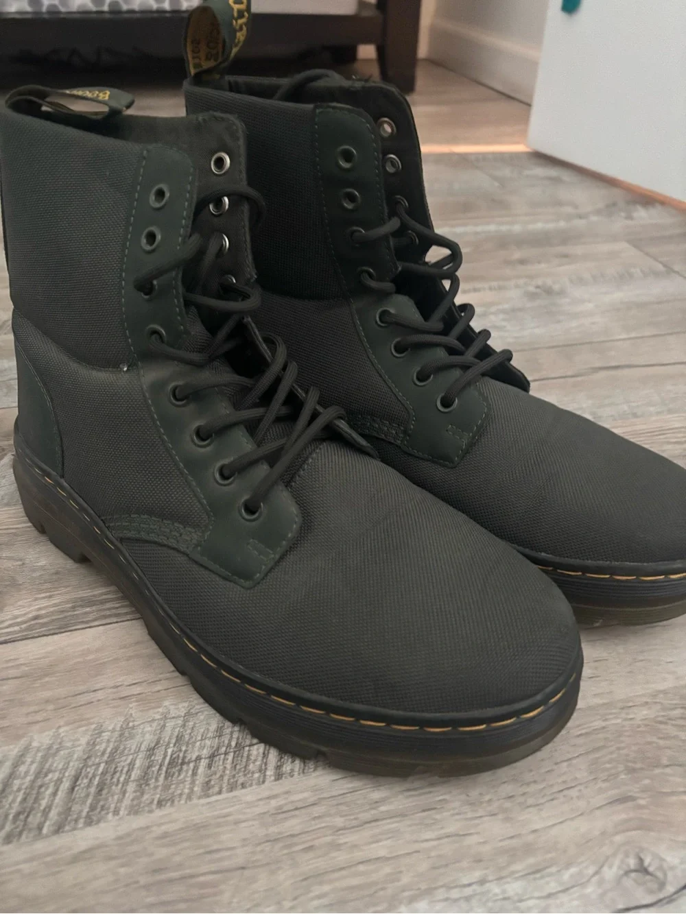 Dr. Martens Men's Dark Olive Green Combat Boots